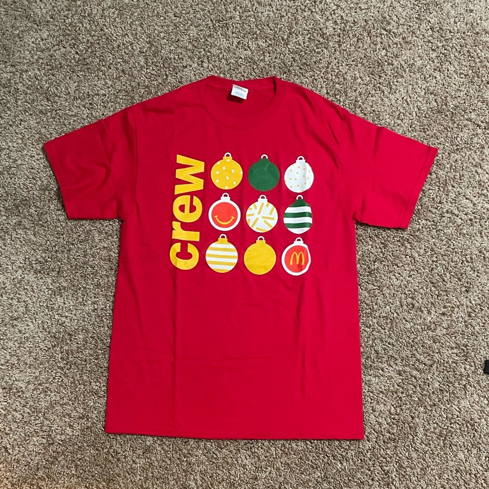 NEW McDonalds Christmas Employee T-Shirt (Medium)